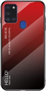 Чехол Samsung Galaxy A21s Gradient Hello Red Black