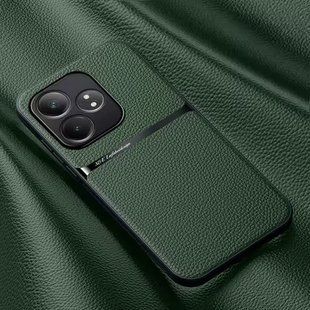 Шкіряний чохол Elegance з магнітом для Realme GT6 Green