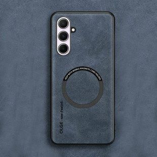 Кожаный чехол OLGE с MagSafe для Samsung Galaxy A36 Blue