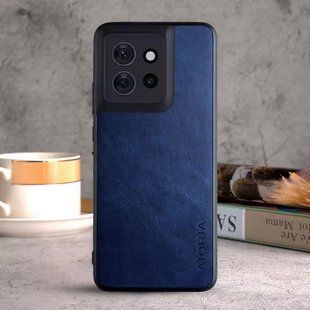 Кожаный чехол AIORIA Vintage для Motorola Edge 50 Neo blue