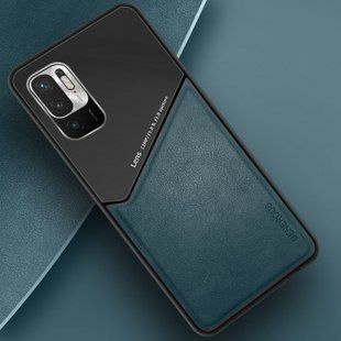 Бізнес чохол бампер GENEROUS для Xiaomi Redmi Note 10 5G зі скла і штучної шкіри