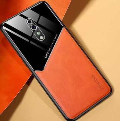 Бизнес чехол бампер GENEROUS для Oppo Reno Z из стекла и искусственной кожи