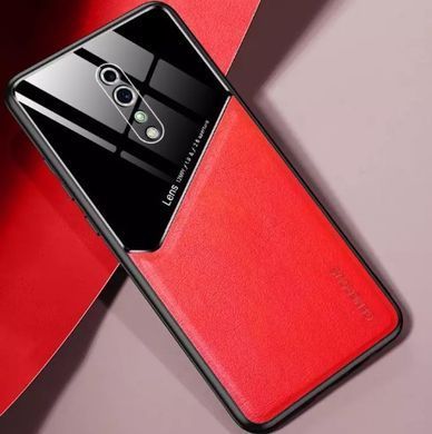 Бизнес чехол бампер GENEROUS для Oppo Reno Z из стекла и искусственной кожи