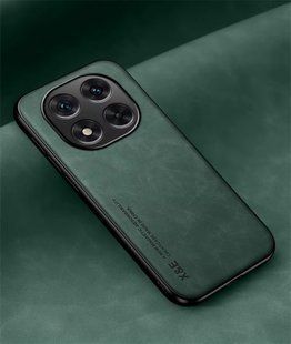 Шкіряний чохол Sheepskin з магнітом для Xiaomi Redmi Note 14 Pro Plus 5G Green
