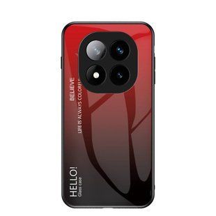 Чехол Xiaomi Redmi Note 14 Pro Plus 5G (China) Gradient Hello Red Black