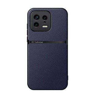 Кожаный чехол Elegance с магнитом для Xiaomi 13 Dark blue