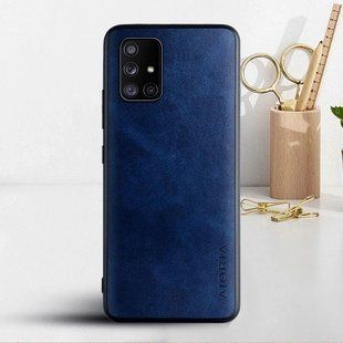 Кожаный чехол AIORIA Vintage для Samsung Galaxy A71 blue