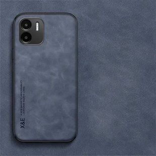 Кожаный чехол Sheepskin с магнитом для Xiaomi Redmi A1 / Redmi A2 Blue