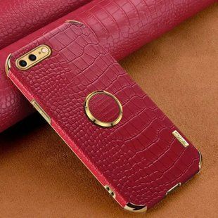 Чехол для Apple Iphone 7 Plus с тиснением под кожу крокодила и магнитным держателем Red