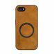 Кожаный чехол OLGE с MagSafe для Apple iPhone SE 2020 / iPhone SE 2022 Golden brown