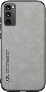 Шкіряний чохол Sheepskin з магнітом для Samsung Galaxy S20 Light gray