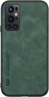 Кожаный чехол Sheepskin с магнитом для OnePlus 9 Pro Green