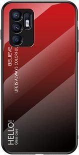 Чохол Oppo Reno6 5G Gradient Hello Red Black