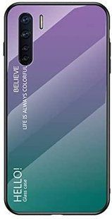 Чехол Oppo F15 Gradient Hello Purple Green