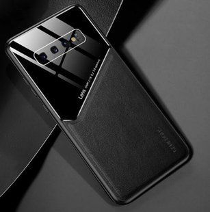 Бізнес чохол бампер GENEROUS для Samsung Galaxy S10 з скла і штучної шкіри