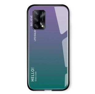 Чехол Oppo A95 4G Gradient Hello Purple Green