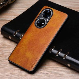Кожаный чехол AIORIA Vintage для Huawei P50 orange