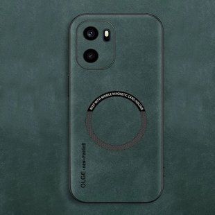 Кожаный чехол OLGE с MagSafe для OnePlus Ace 6 Green
