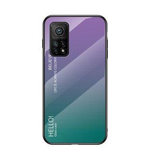 Чехол Xiaomi Mi 10T Pro Gradient Hello Purple Green