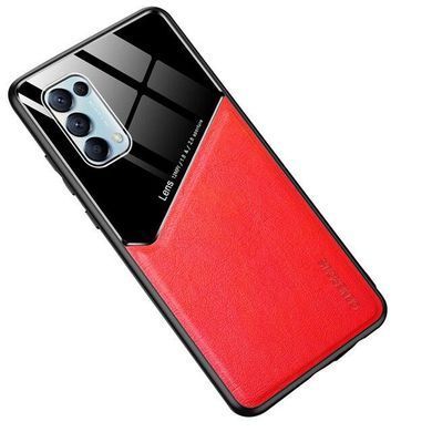 Бізнес чохол бампер GENEROUS для Oppo Reno4 5G зі скла та штучної шкіри