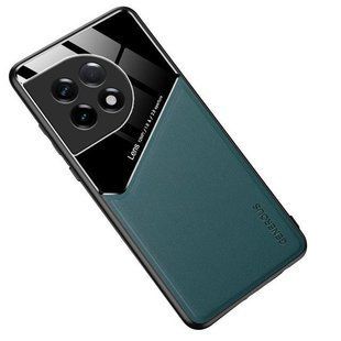 Бизнес чехол бампер GENEROUS для OnePlus 11R из стекла и искусственной кожи
