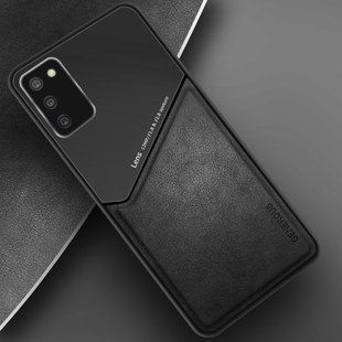 Бізнес чохол бампер GENEROUS для Samsung Galaxy A03s з скла і штучної шкіри