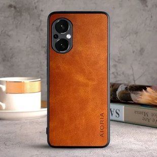 Кожаный чехол AIORIA Vintage для Oppo Reno7 Lite / Reno8 Lite orange