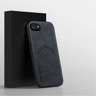 Шкіряний чохол OLGE з MagSafe для Apple iPhone 16e Dark gray