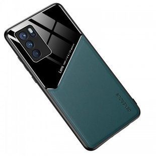 Бизнес чехол бампер GENEROUS для Oppo A16 / A16s из стекла и искусственной кожи