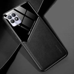 Бизнес чехол бампер GENEROUS для Realme Narzo 50 из стекла и искусственной кожи