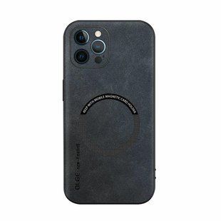 Шкіряний чохол OLGE з MagSafe для Apple iPhone 12 Pro Dark gray