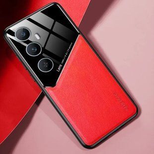 Бізнес чохол бампер GENEROUS для Realme C65 4G зі скла і штучної шкіри