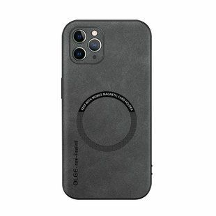 Шкіряний чохол OLGE з MagSafe для Apple iPhone 12 Pro Light gray