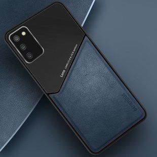 Бізнес чохол бампер GENEROUS для Samsung Galaxy A03s з скла і штучної шкіри