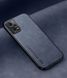 Кожаный чехол Sheepskin с магнитом для Xiaomi Redmi Note 12 Pro 5G Blue